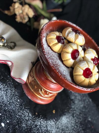 Frambuaz Soslu Kurabiye