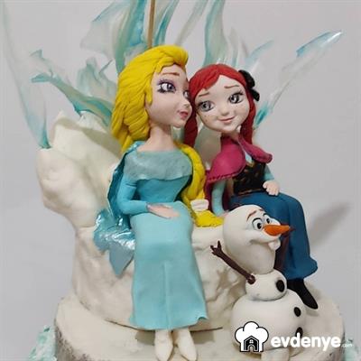 Elsa Ve Anna Pasta - Olaf Pasta - Karlar Kraliçesi Pasta